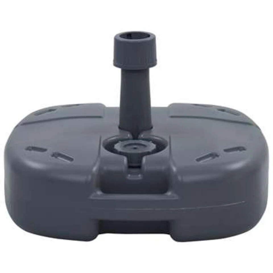 VidaXL Parasolvoet Draagbaar Gevuld Met Zand/water Grijs 1 VidaXL Parasolvoet Draagbaar Gevuld Met Zand/water Grijs