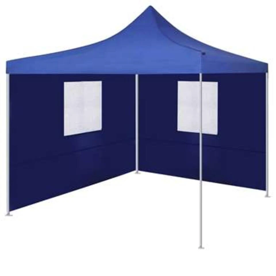 VidaXL Vouwtent Met 2 Wanden 3x3 M Blauw 1 VidaXL Vouwtent Met 2 Wanden 3x3 M Blauw