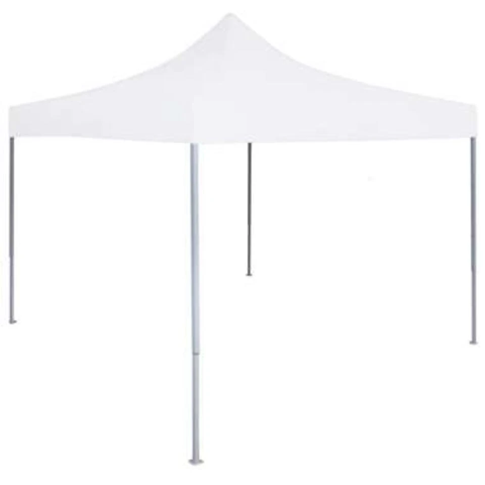 VidaXL Partytent Inklapbaar 3x3 M Staal Wit 1 VidaXL Partytent Inklapbaar 3x3 M Staal Wit