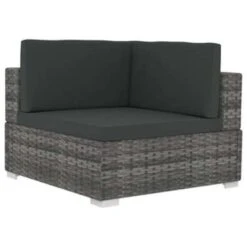 VidaXL 3-delige Loungeset Met Kussens Poly Rattan Grijs 7 VidaXL 3-delige Loungeset Met Kussens Poly Rattan Grijs -VIDAXL 1000003035 0103