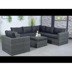 Garden Impressions Altea Loungeset 5-delig Incl. Loungestoel - Grijs -VIDAXL 1000003375 0103