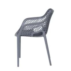 Garden Impressions Air XL Kunststof Tuinstoel Donker Grijs - 4 Stuks -VIDAXL 1000003874 0103