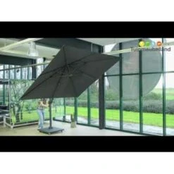 Garden Impressions Zweefparasol Hawaii 300x300 - Wit - Zwart -VIDAXL 1000003905 0104