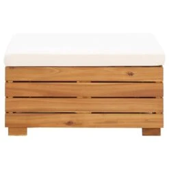 VidaXL Voetensteun 1 St Met Kussen Sectioneel Massief Acaciahout -VIDAXL 1000005885 0102