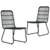 VidaXL Tuinstoelen 2 St Poly Rattan Zwart