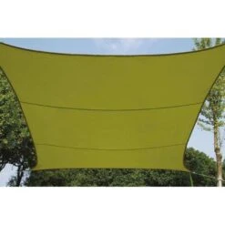 Velleman Schaduwdoek Vierkant 3,6x3,6m Lichtgroen Metset -VIDAXL 1000006842 0101