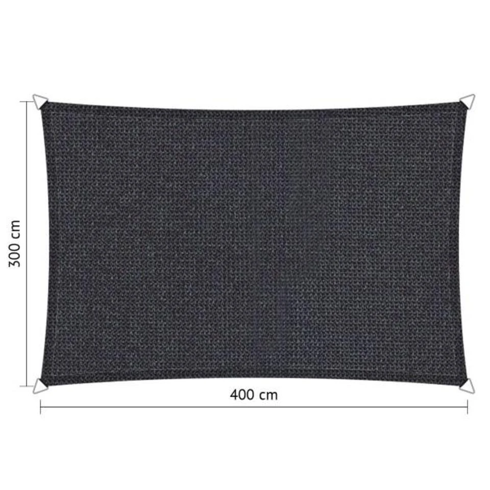 Shadow Comfort Rechthoek 3x4m DuoColor Carbon Black 2 Shadow Comfort Rechthoek 3x4m DuoColor Carbon Black - Afbeelding 2