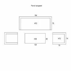 Garden Impressions Parral Loungeset 4-delig - Mystic Grijs 6 Garden Impressions Parral Loungeset 4-delig - Mystic Grijs -VIDAXL 1000035520 0103