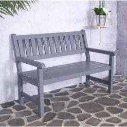 SenS-Line Bordeaux Tuinbank - Grenenhout - Grijs -VIDAXL 1000038274 0102