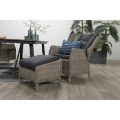 Garden Impressions Marbella Verstelbare Tuinstoel -vintage Willow -VIDAXL 1000040805 0103