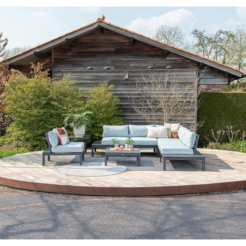 Garden Impressions Lena Loungeset 4-delig - Mint Grijs 2 Garden Impressions Lena Loungeset 4-delig - Mint Grijs - Afbeelding 2