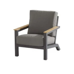 4 Seasons Outdoor Capitol Lounge Tuinstoel - Donker Grijs -VIDAXL 1000042157 0104