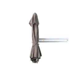 Easysol Muurparasol - Hexagonaal / Rond - 250 Cm Diameter - Taupe -VIDAXL 1000045913 0103