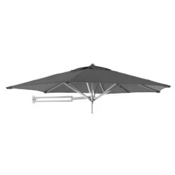 Easysol Muurparasol - Hexagonaal / Rond - 250 Cm Diameter - Grijs -VIDAXL 1000047016 0102