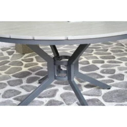 SenS-Line - Jersey Tuintafel Grey Ø140 Cm - Grijs -VIDAXL 1000050318 0103