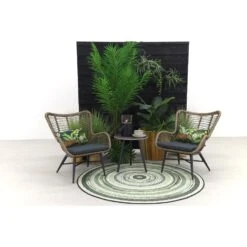 VDG Jasmine Loungestoelen Set Met Brasilia Bijzettafel - Natural -VIDAXL 1000053004 0102