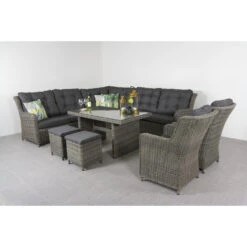 Suns Lounge Dining Set Richmond + 2 Dining Tuinstoelen -VIDAXL 1000053100 0103