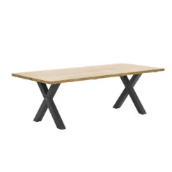 Garden Impressions Zadar Tuintafel 220x100 Donker Grijs - X-frame -VIDAXL 1000054086 0104