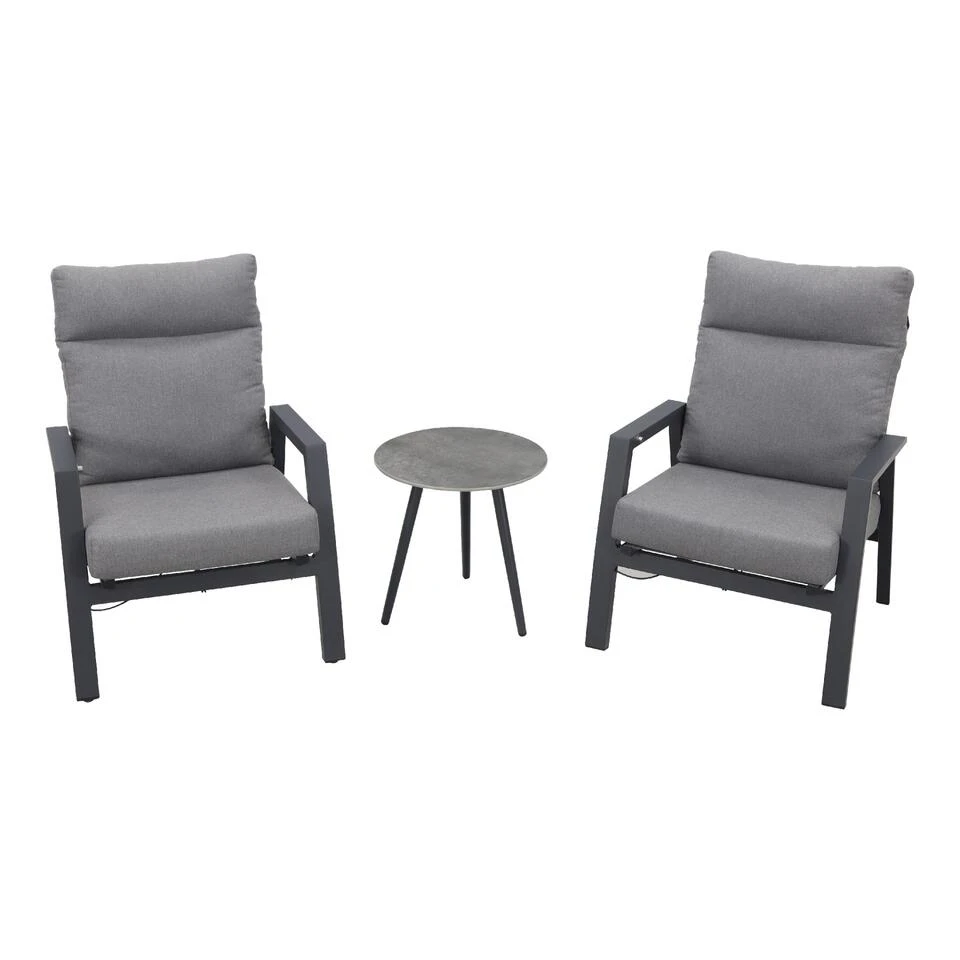 VDG Azoren/Brasilia Verstelbare Loungestoelen - Koffietafel - 3-delig 1 VDG Azoren/Brasilia Verstelbare Loungestoelen - Koffietafel - 3-delig