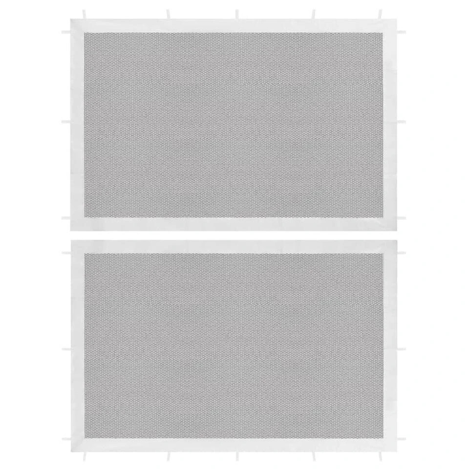 VidaXL Tentwanden 2 St Gaas Wit En Zwart 1 VidaXL Tentwanden 2 St Gaas Wit En Zwart