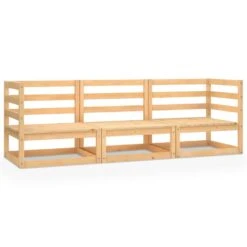 VidaXL Tuinbank 3-zits Massief Grenenhout