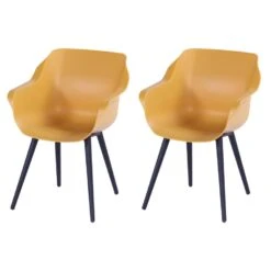 Hartman Sophie Studio Dining Armstoel - Curry Yellow - Set Van 2