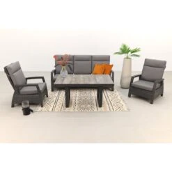 VDG Darwin Stoel-bank Loungeset Verstelbaar - Antraciet -VIDAXL 1000073152 0102