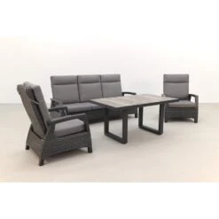 VDG Darwin Stoel-bank Loungeset Verstelbaar - Antraciet -VIDAXL 1000073152 0103