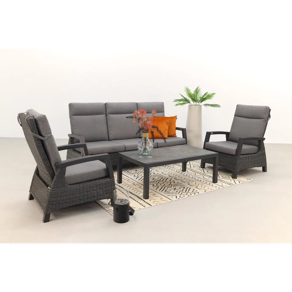 VDG Darwin/Atlanta Stoel-bank Loungeset Verstelbaar - Antraciet 4 VDG Darwin/Atlanta Stoel-bank Loungeset Verstelbaar - Antraciet - Afbeelding 4