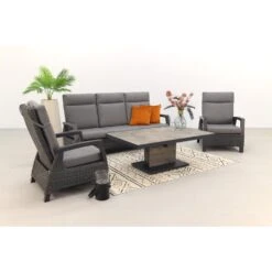 VDG Darwin/Jersey Deluxe Loungeset Verstelbaar - Antraciet 6 VDG Darwin/Jersey Deluxe Loungeset Verstelbaar - Antraciet -VIDAXL 1000073160 0102