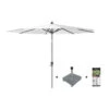 Platinum Riva Stokparasol 3 M. Rond - White Met Voet En Hoes