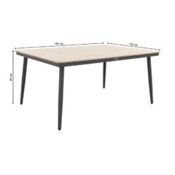 Garden Impressions Margriet Lounge Dining Set Met Stoel - Black - 7 Delig -VIDAXL 1000073560 0104