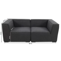 Liberty Sunbrella Loungeset - Sooty - 2-delig -VIDAXL 1000073563 0103