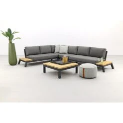 4 Seasons Empire Platform Loungeset 5-delig Met Capitol Tafel 90 X 90 Cm -VIDAXL 1000073663 0102