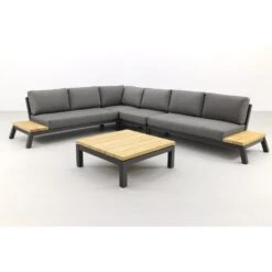 4 Seasons Empire Platform Loungeset 5-delig Met Capitol Tafel 90 X 90 Cm -VIDAXL 1000073663 0103