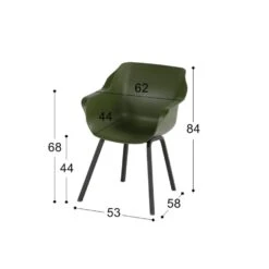 Hartman Sophie Element Dining Armstoel- Moss Groen - 4 St. 7 Hartman Sophie Element Dining Armstoel- Moss Groen - 4 St. -VIDAXL 1000074496 0103
