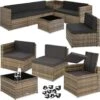 Tectake - Wicker Loungeset Verona Natuurkleur
