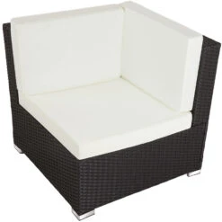 Tectake - Loungeset Venetië - Wicker - Zwart -VIDAXL 1000077864 0103
