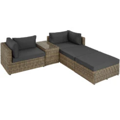 Tectake - Loungeset San Domino - Wicker - Naturel -VIDAXL 1000077869 0103