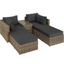 Tectake - Loungeset San Domino - Wicker - Naturel