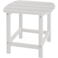Tectake - 2 Tuinstoelen Janis Met Tafel - Houtlook - Wit -VIDAXL 1000078042 0103