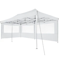 Tectake - Partytent 3x6 M. Opvouwbaar- 4 Wanden- Wit -VIDAXL 1000078108 0102