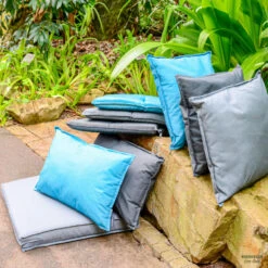 Madison - Bankkussen 120x48 - Blauw - Aegean Blue ECO -VIDAXL 1000081699 0101