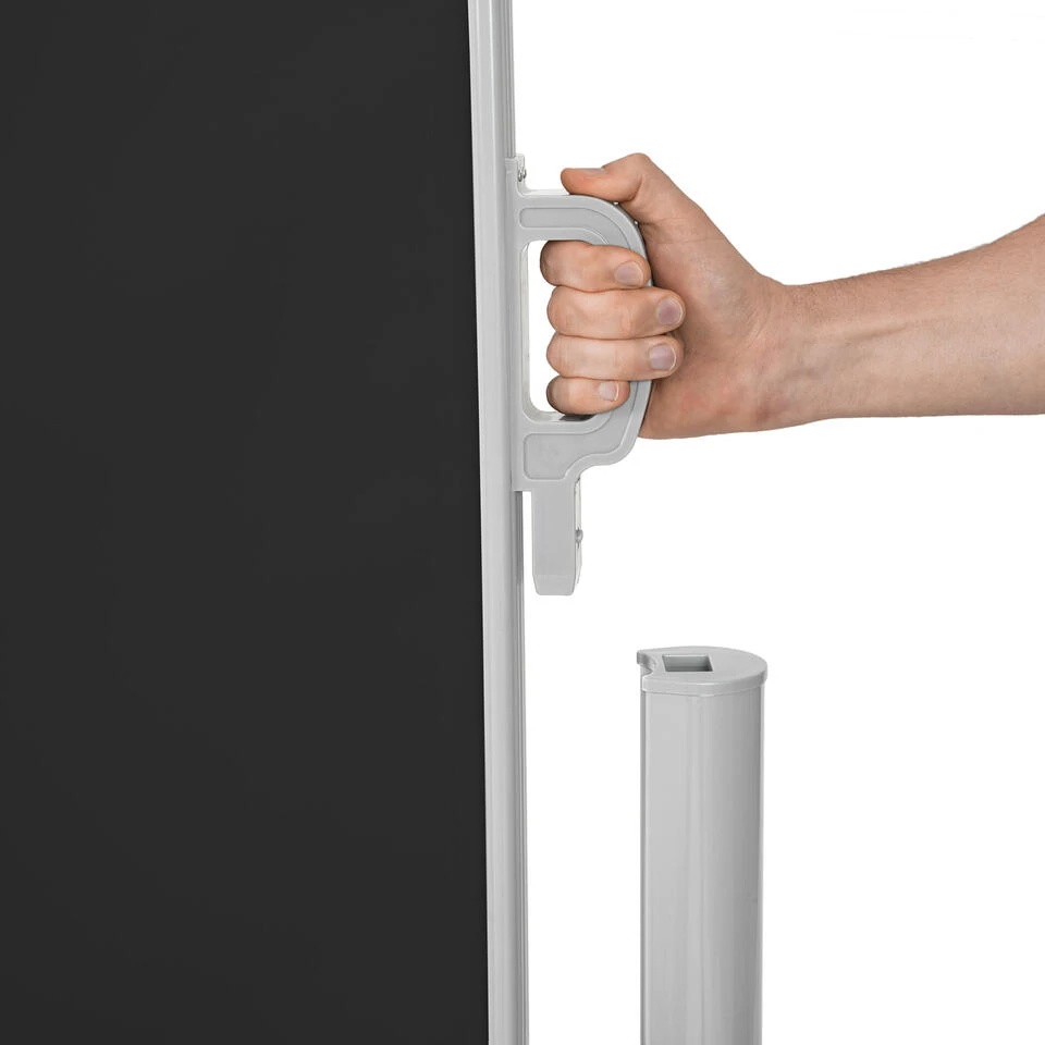 Tectake - Uittrekbaar Aluminium Windscherm Tuinscherm 160 X 300 Cm Zwart 4 Tectake - Uittrekbaar Aluminium Windscherm Tuinscherm 160 X 300 Cm Zwart - Afbeelding 4
