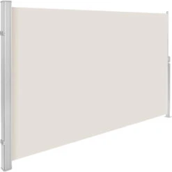 Tectake - Uittrekbaar Aluminium Windscherm Tuinscherm 160 X 300 Cm Beige