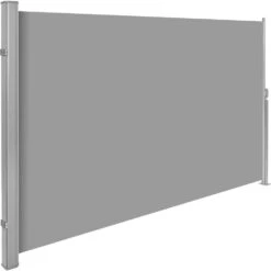 Tectake - Uittrekbaar Aluminium Windscherm Tuinscherm 180 X 300 Cm Grijs