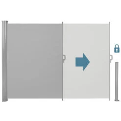 Tectake - Uittrekbaar Aluminium Windscherm Tuinscherm 200 X 300 Cm Grijs 6 Tectake - Uittrekbaar Aluminium Windscherm Tuinscherm 200 X 300 Cm Grijs -VIDAXL 1000082555 0102
