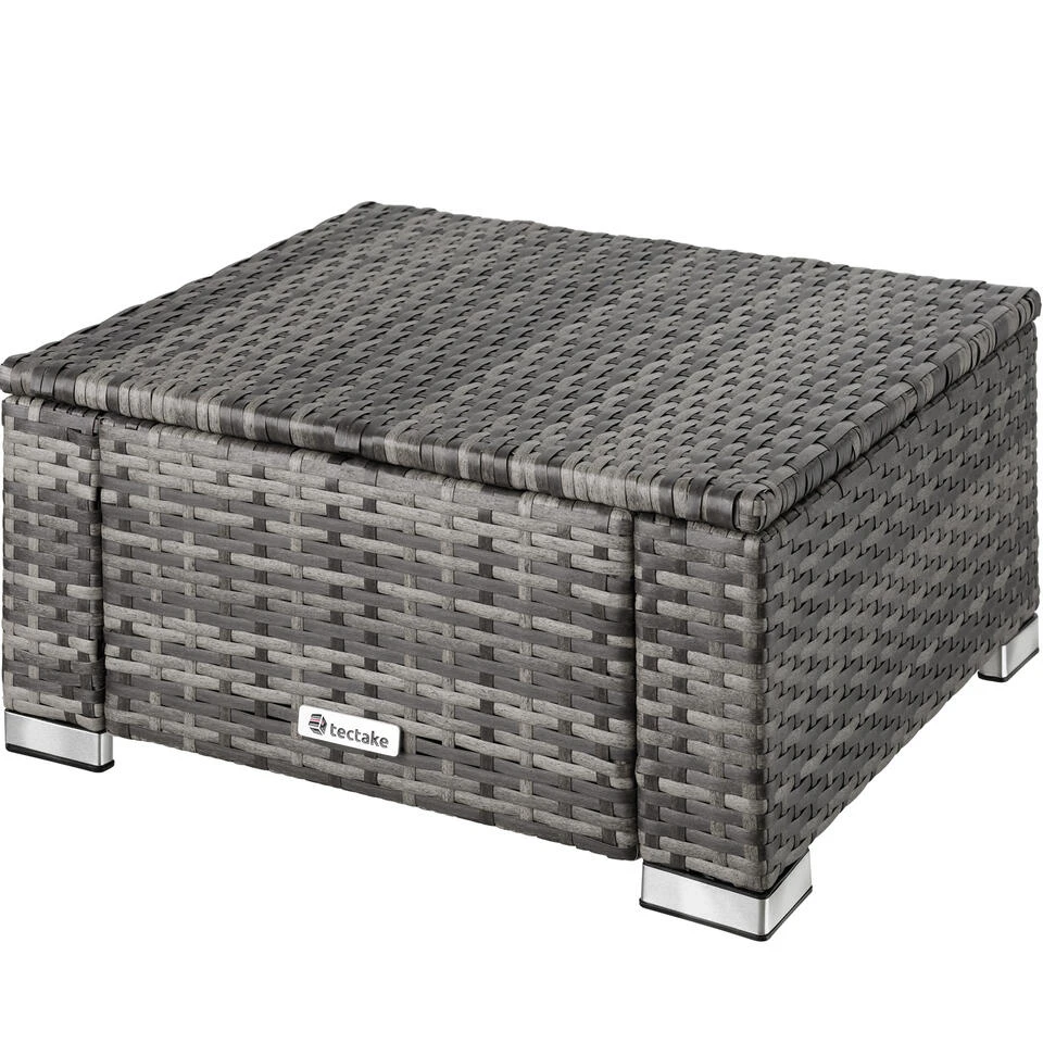 Tectake - Wicker Zitkruk -grijs- 53 X 53 X 26 Cm 3 Tectake - Wicker Zitkruk -grijs- 53 X 53 X 26 Cm - Afbeelding 3