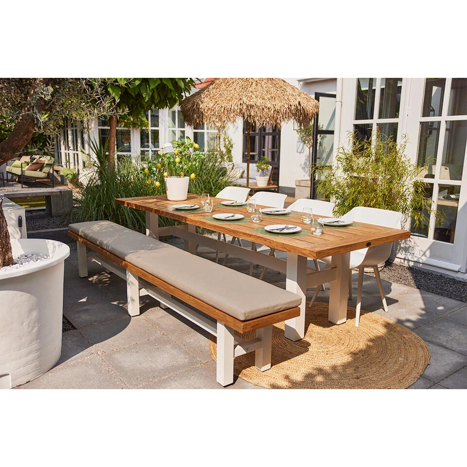 Hartman Yasmani Bank - 300x45 Cm. - White 4 Hartman Yasmani Bank - 300x45 Cm. - White - Afbeelding 4