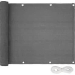 Tectake - Balkonscherm, Variant 2 Grijs 75 Cm